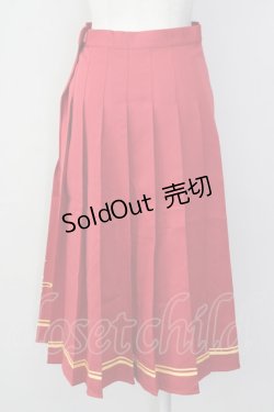 画像2: 布衣 / プリーツロングスカート M 赤Ｘ黄色 T-25-02-09-046-LO-SK-SA-ZI
