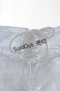 画像3: LISTEN FLAVOR / レースアップスキニーパンツ  ブルーデニム T-25-02-09-056-PU-PA-SA-ZI