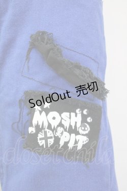 画像4: LISTEN FLAVOR / MOSHPIT 2TONE切替スキニーパンツ  ブルー×ブラック T-25-02-09-057-PU-PA-SA-ZI