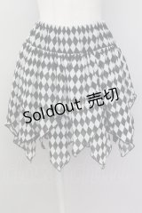 ALGONQUINS / ダイヤ柄イレヘムスカート  ブラック T-25-02-21-033-AL-SK-SA-ZI
