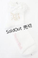 Innocent World / ロゴ入りアンクルソックス  白 T-25-02-21-043-IW-ZA-SA-ZI