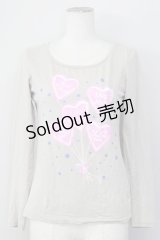 MILK /  MILKxUTコラボハートバルーンカットソー S グレー T-25-02-21-005-ML-TO-SA-ZT0804K