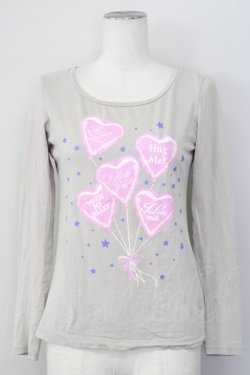 画像1: MILK /  MILKxUTコラボハートバルーンカットソー S グレー T-25-02-21-005-ML-TO-SA-ZI