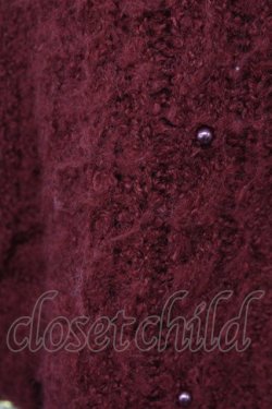 画像4: axes femme / フード付きニットポンチョ  ボルドー T-25-02-23-020-AX-TO-SA-ZT219