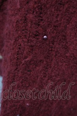 画像5: axes femme / フード付きニットポンチョ  ボルドー T-25-02-23-020-AX-TO-SA-ZT219