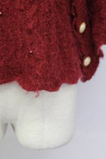 画像6: 【SALE】axes femme / フード付きニットポンチョ  ボルドー T-25-02-23-020-AX-TO-SA-ZT219 (6)