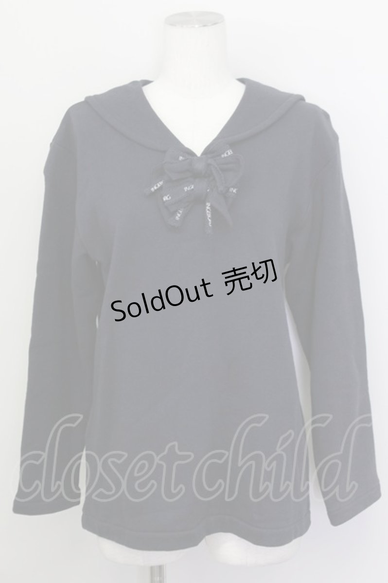 画像1: 【SALE】INGEBORG / セーラーダブルリボンスウェット M ネイビー T-25-02-23-021-LO-TO-SA-ZT253 (1)