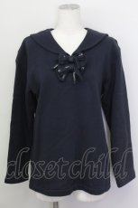 画像1: 【SALE】INGEBORG / セーラーダブルリボンスウェット M ネイビー T-25-02-23-021-LO-TO-SA-ZT219 (1)