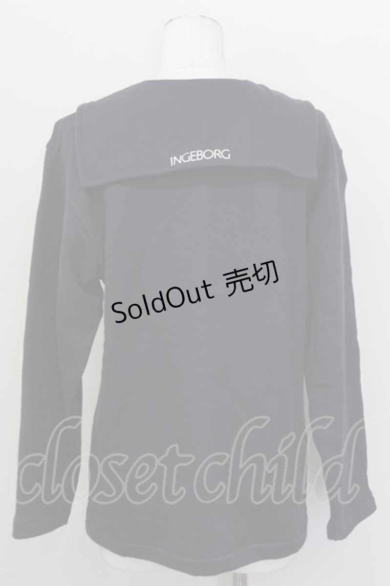 画像2: 【SALE】INGEBORG / セーラーダブルリボンスウェット M ネイビー T-25-02-23-021-LO-TO-SA-ZT253 (2)