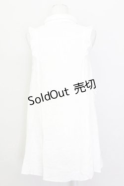 画像2: axes femme / モチーフレース使い楊柳チュニック  白 T-25-02-23-008-AX-TO-SA-ZT