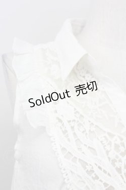 画像3: axes femme / モチーフレース使い楊柳チュニック  白 T-25-02-23-008-AX-TO-SA-ZT