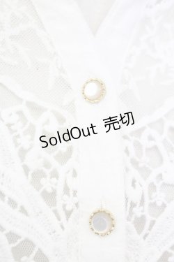 画像4: axes femme / モチーフレース使い楊柳チュニック  白 T-25-02-23-008-AX-TO-SA-ZT