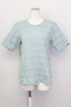 画像1: KANEKO ISAO / ボーダーTシャツ  グレー×サックス T-25-02-23-009-EL-TS-SA-ZT219
