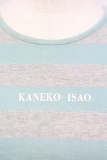 画像3: 【SALE】KANEKO ISAO / ボーダーTシャツ  グレー×サックス T-25-02-23-009-EL-TS-SA-ZT219 (3)