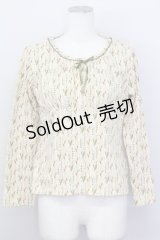 PINK HOUSE / 鈴蘭柄胸元切替トップス L ベージュ T-25-02-23-013-LO-TO-SA-ZT