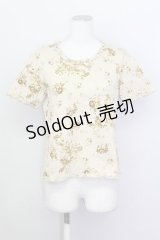 KANEKO ISAO / 花柄半袖Tシャツ  ベージュ T-25-02-23-014-EL-TS-SA-ZT