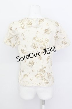 画像2: KANEKO ISAO / 花柄半袖Tシャツ  ベージュ T-25-02-23-014-EL-TS-SA-ZT