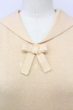 画像3: KETTY / ロゴ編込セーラーニットトップス M ベージュ T-25-02-23-016-EL-TO-SA-ZT219