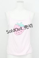 MILK / いちごプリントキャミ  ピンク T-25-03-08-001-ML-TO-SA-ZI