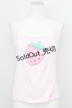 画像1: MILK / いちごプリントキャミ  ピンク T-25-03-08-001-ML-TO-SA-ZI