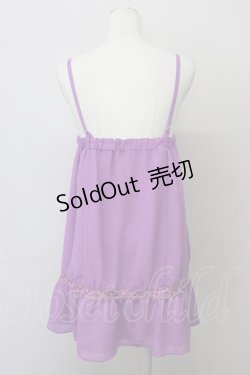 画像2: Emily Temple cute / パールリボンシフォンキャミワンピース  パープル T-25-03-08-017-ET-OP-SA-ZI