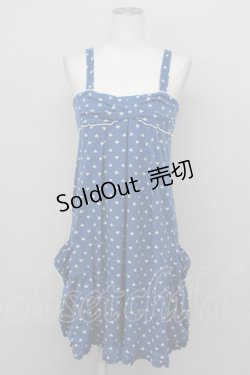 画像1: Emily Temple cute / ハートキャミワンピース  青Ｘ白 T-25-03-08-018-ET-OP-SA-ZI