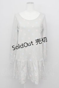 MILK / UTコラボドットワンピース  グレー T-25-03-08-025-ML-OP-SA-ZI