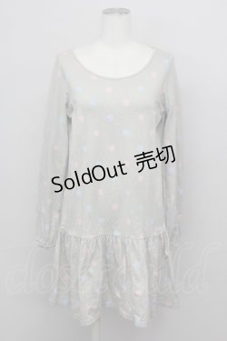 画像1: MILK / UTコラボドットワンピース  グレー T-25-03-08-025-ML-OP-SA-ZI
