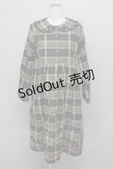 merry jenny / チェック長袖ワンピース  グリーン T-25-03-08-026-LO-OP-SA-ZI