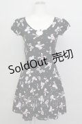 MILK / シルエットRibbonワンピース  黒Ｘピンク T-25-03-08-027-ML-OP-SA-ZI
