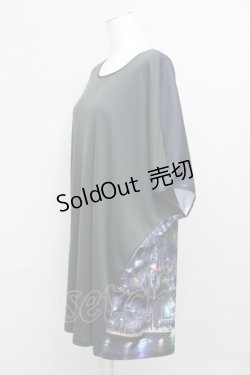 画像1: pays des fees  / 工場夜景ワンピース  黒Ｘネイビー T-25-03-08-028-PU-OP-SA-ZI