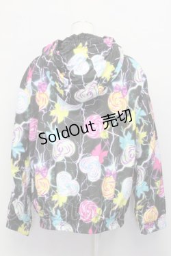 画像2: 【SALE】galaxxxy / キャンディ柄中綿ジャケット  ブラック T-25-03-08-031-PU-CO-SA-ZT-C046