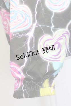 画像7: 【SALE】galaxxxy / キャンディ柄中綿ジャケット  ブラック T-25-03-08-031-PU-CO-SA-ZT-C046