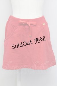 MILK / Sweatミニスカート  赤 T-25-03-08-032-ML-SK-SA-ZI