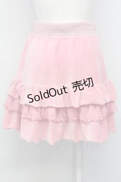画像2: Emily Temple cute / 刺繍入りベロアフリルミニスカート  ピンク T-25-03-08-035-ET-SK-SA-ZI