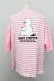 画像2: Candy Stripper / BEARボーダー半袖カットソー  ピンクＸ白 T-25-03-08-008-PU-TO-SA-ZI (2)