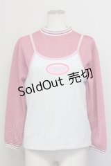 Candy Stripper / キャミ付きトップス  ピンク T-25-03-08-009-PU-TO-SA-ZI