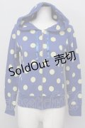 Emily Temple cute / ドットパーカー  ブルー T-25-03-08-010-ET-TO-SA-ZI