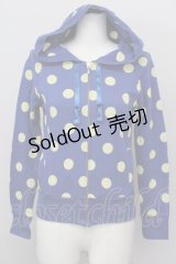 Emily Temple cute / ドットパーカー  ブルー T-25-03-08-010-ET-TO-SA-ZI