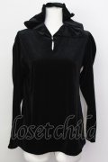 Jane Marple / クマ耳ベロアパーカー  ブラック T-25-03-08-012-JM-TO-SA-ZI