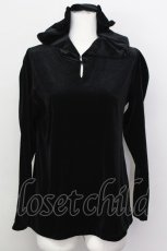 画像1: 【SALE】Jane Marple / クマ耳ベロアパーカー  ブラック T-25-03-08-012-JM-TO-SA-ZT471 (1)