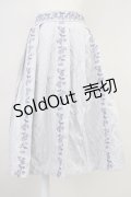 Fi.n.t / フルーツ刺繍ストライプスカート  ブルー T-25-03-14-027-CA-SK-SA-ZT