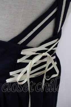 画像8: Amavel / カトラリー刺繍サス付きスカート  紺X白 T-25-03-14-028-CA-SK-SA-ZI