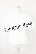 Fi.n.t / キンモクセイ刺繍レース衿ブラウス  白 T-25-03-14-004-CA-BL-SA-ZI