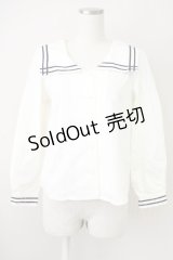 Fi.n.t / ダブルライン使いセーラーシャツ  白 T-25-03-14-007-CA-BL-SA-ZI