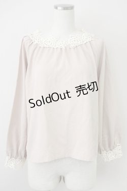 画像1: an another angelus / ローズレース使いプルオーバー  ベージュ T-25-03-14-013-CA-BL-SA-ZI