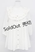 axes femme / フリル襟プリーツ入りブラウス M キナリ T-25-03-15-003-AX-BL-SA-ZT