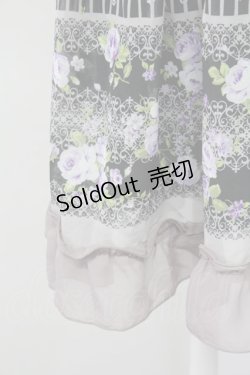 画像5: axes femme / ストライプローズptシフォンワンピース M ブラック T-25-03-15-021-AX-OP-SA-ZT