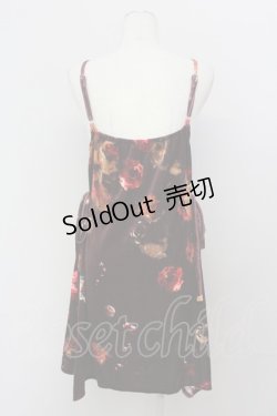 画像2: axes femme / ベロア花柄プリントキャミチュニ  ブラウン T-25-03-15-023-AX-TO-SA-ZT436