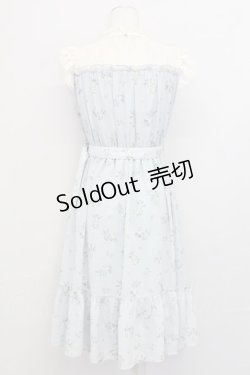 画像2: axes femme / レース切替花柄ワンピース M サックス T-25-03-15-027-AX-OP-SA-ZT